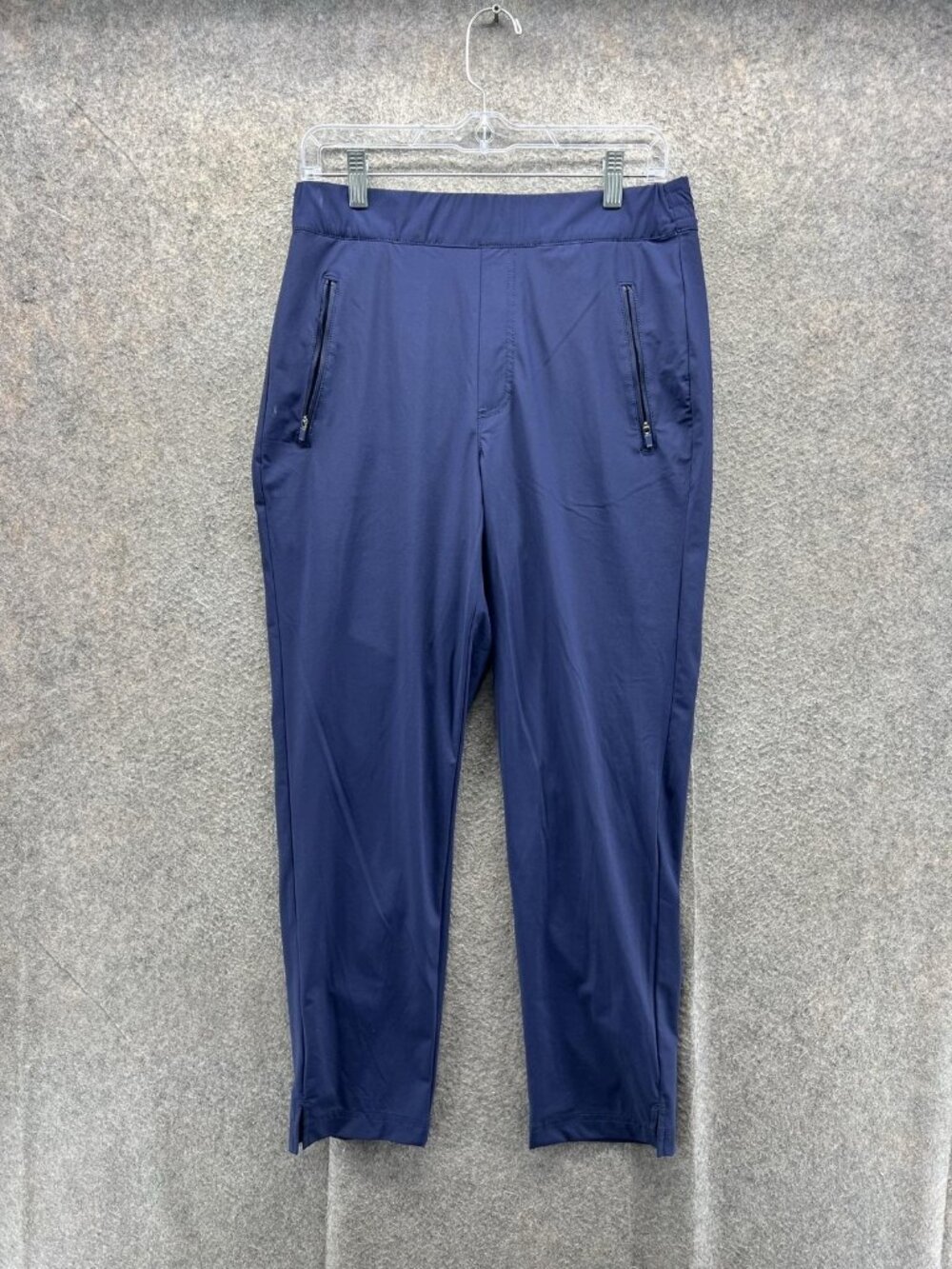 Tommy Bahama Pants Women Medium Blue Stretch Zip Pockets Everyday Active Gym